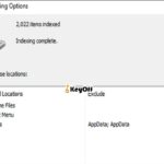 cách tùy chỉnh indexing options