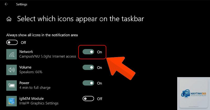cách tùy chỉnh notification area