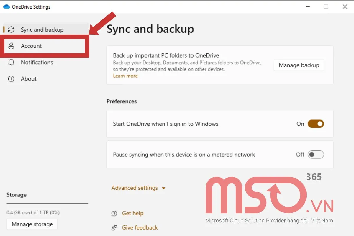 cách tùy chỉnh onedrive settings - Hình 5