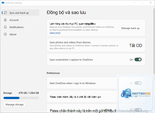 cách tùy chỉnh onedrive settings