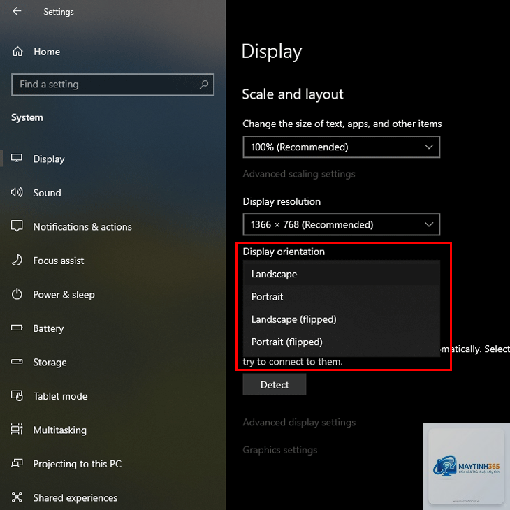 cách tùy chỉnh orientation settings - Hình 2