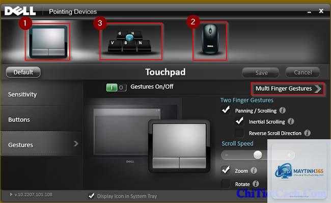 cách tùy chỉnh touchpad gestures