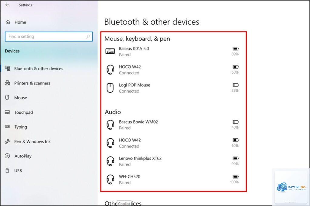 cách xem bluetooth devices windows 11