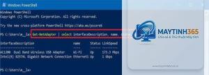 cách xem card mạng bằng powershell
