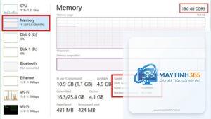 cách xem committed memory