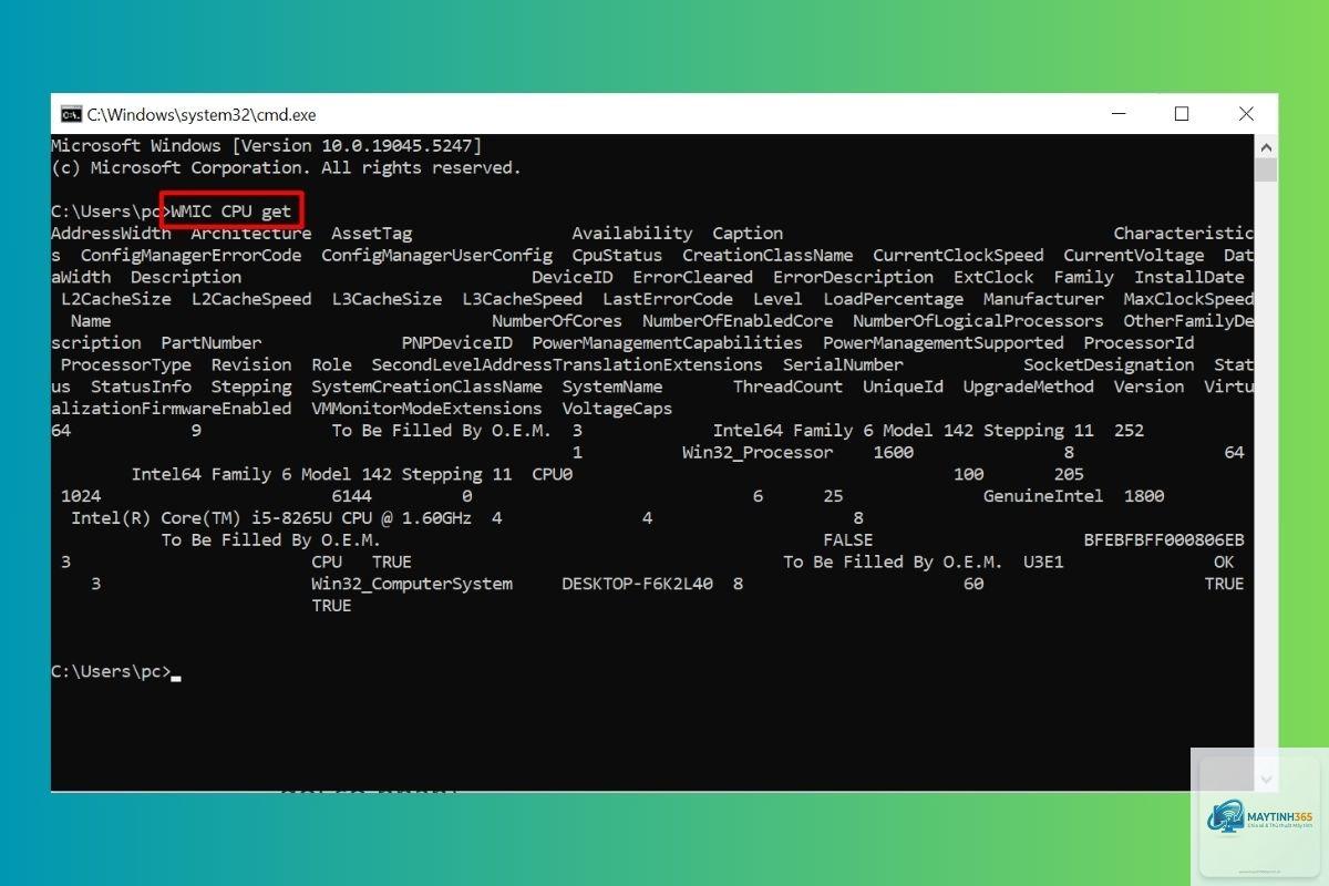 cách xem cpu bằng cmd - Hình 1