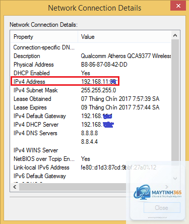 cách xem địa chỉ IP máy tính