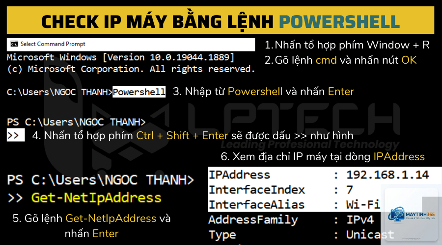cách xem địa chỉ ip bằng powershell - Hình 2