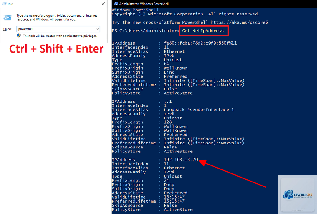 cách xem địa chỉ ip bằng powershell - Hình 3