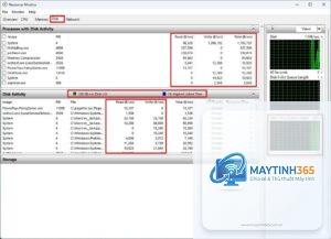 cách xem disk activity