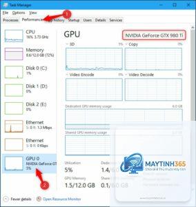 cách xem gpu trong task manager