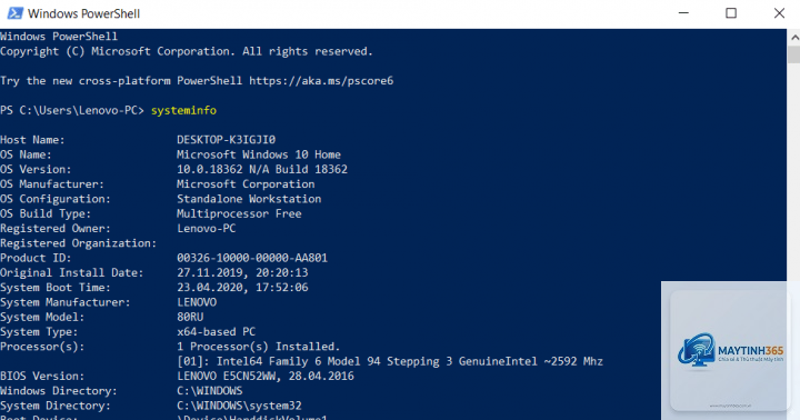 cách xem mainboard bằng powershell - Hình 3