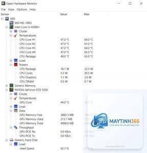 cách xem monitor hardware