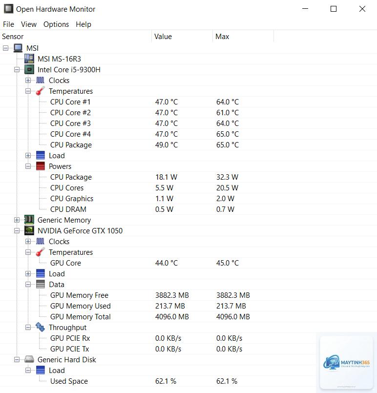 cách xem monitor hardware