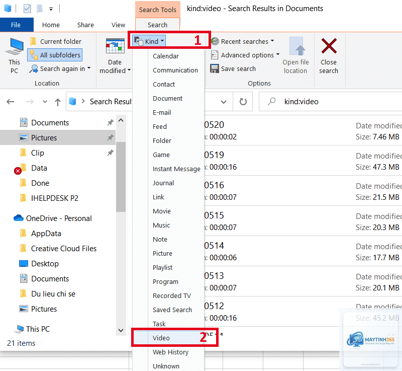 cách xem ngày tạo file