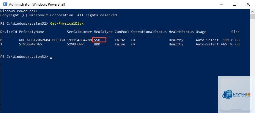 cách xem ổ cứng bằng powershell