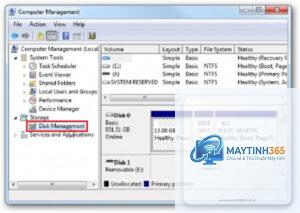 cách xem ổ usb trong disk management