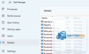 cách xem pid trong task manager
