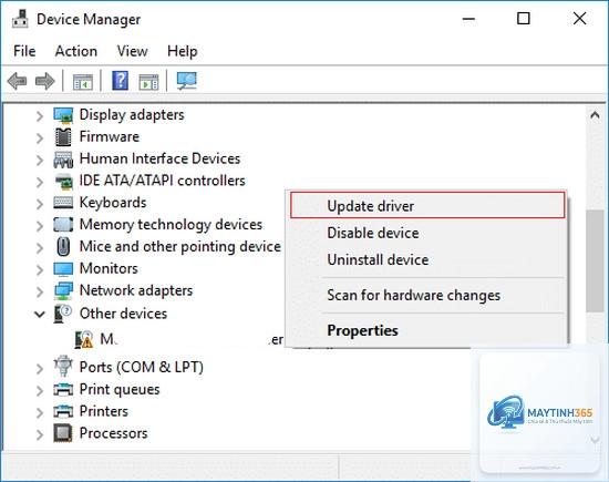 cách xem printers trong device manager