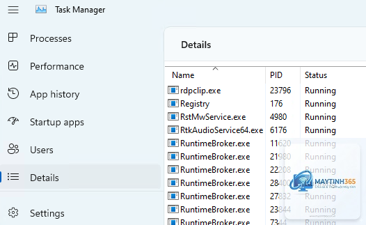 cách xem process id windows 11
