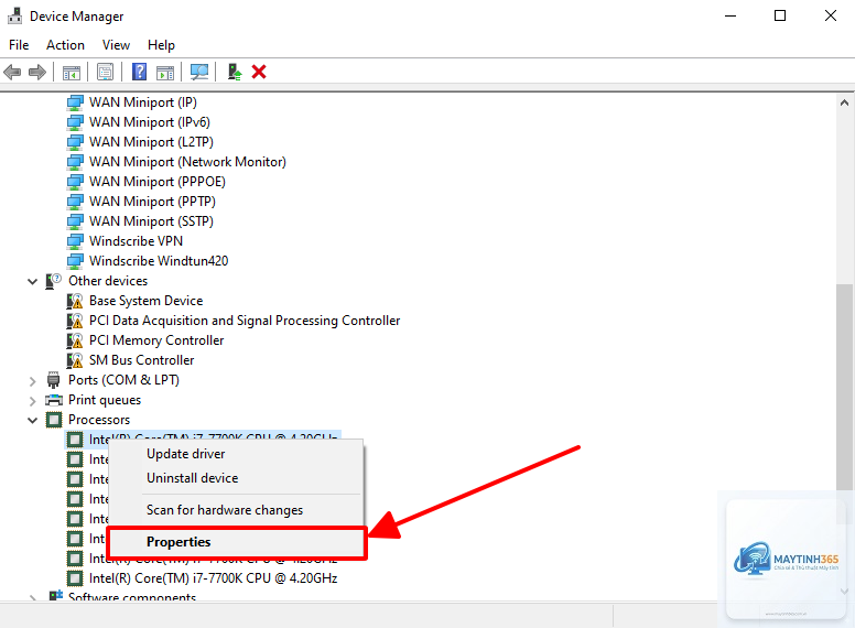 cách xem processor trong device manager - Hình 2