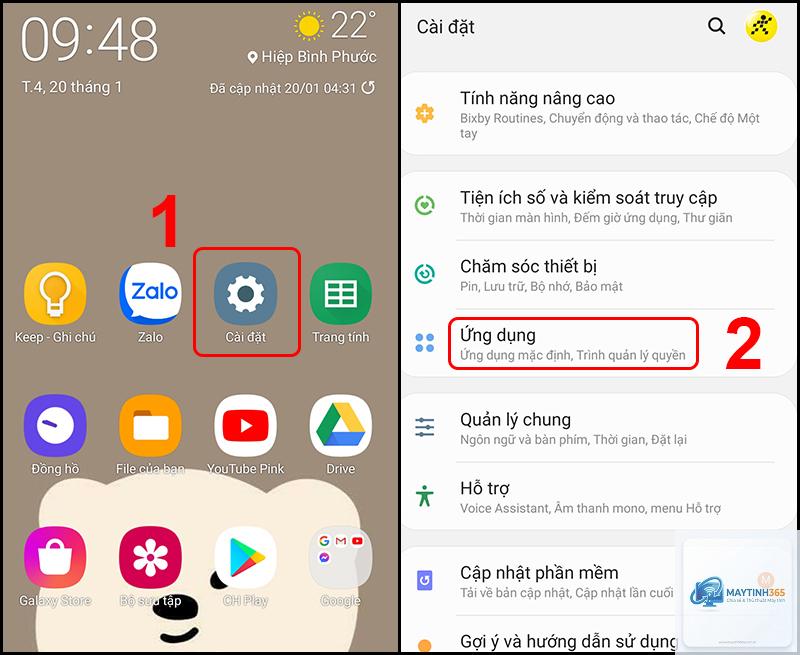 cách xem quyền ứng dụng