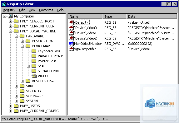 cách xem registry tree
