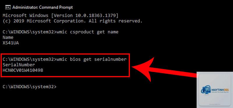 cách xem serial windows bằng cmd