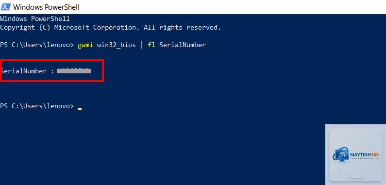 cách xem serial windows bằng powershell