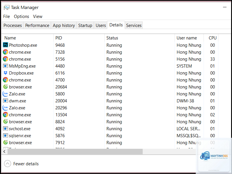 cách xem services trong task manager - Hình 3