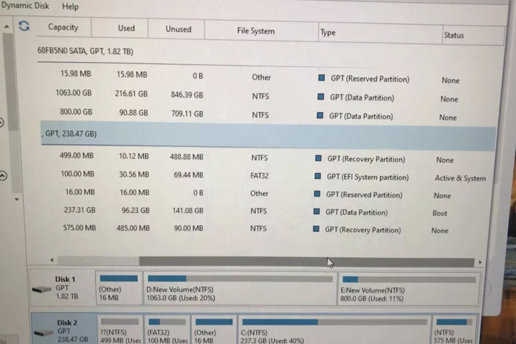 cách xem system reserved partition