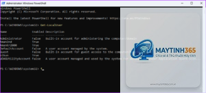 cách xem tài khoản windows bằng powershell