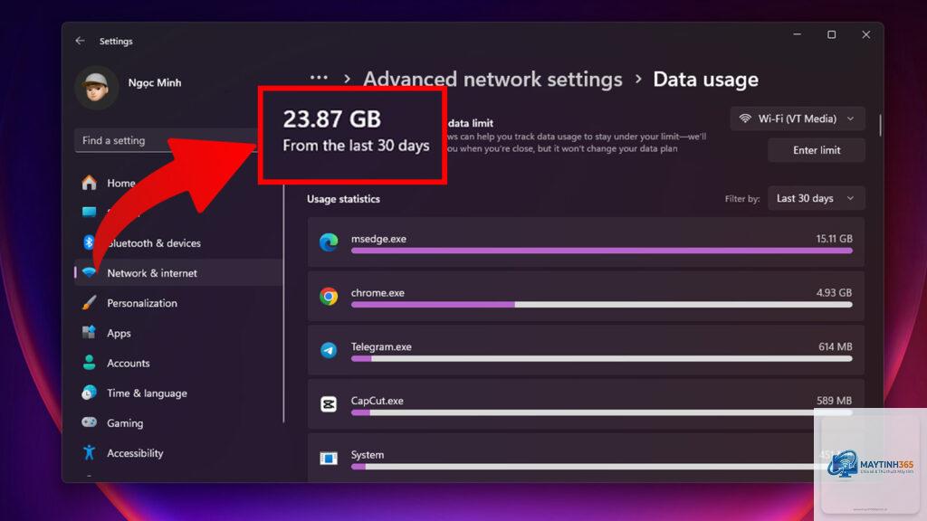 cách xem thông tin mạng windows 11