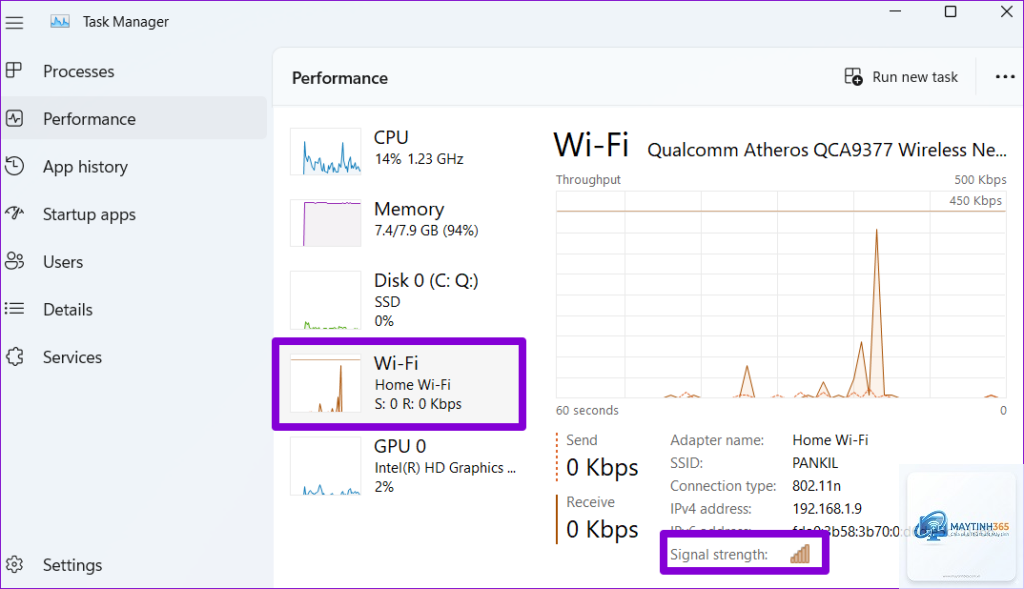 cách xem tốc độ mạng windows 11