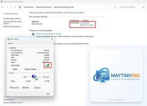 cách xem trạng thái mạng windows 11