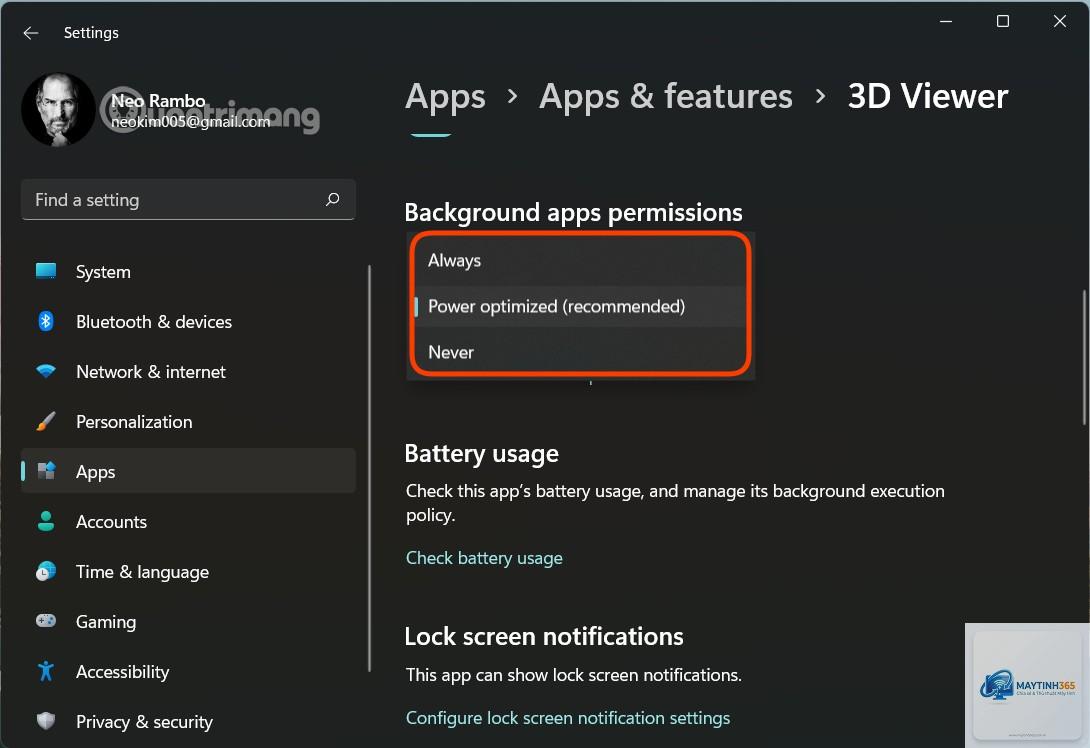 cách xem ứng dụng nền windows 11 - Hình 3