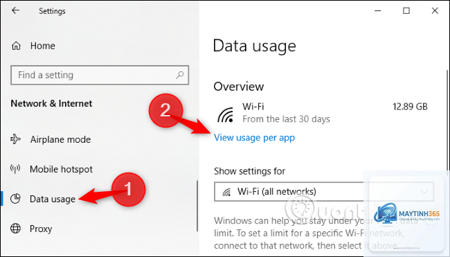 cách xem ứng dụng sử dụng internet