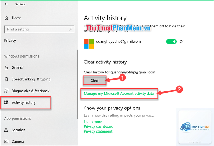 cách xem user activity