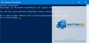 cách xóa file bằng powershell