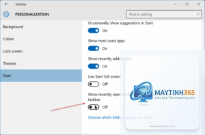 cách xóa lịch sử đề xuất start menu