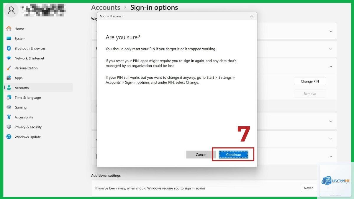 cách xóa mã pin windows 11 - Hình 5