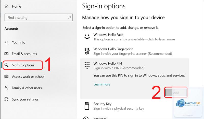 cách xóa mã pin windows hello