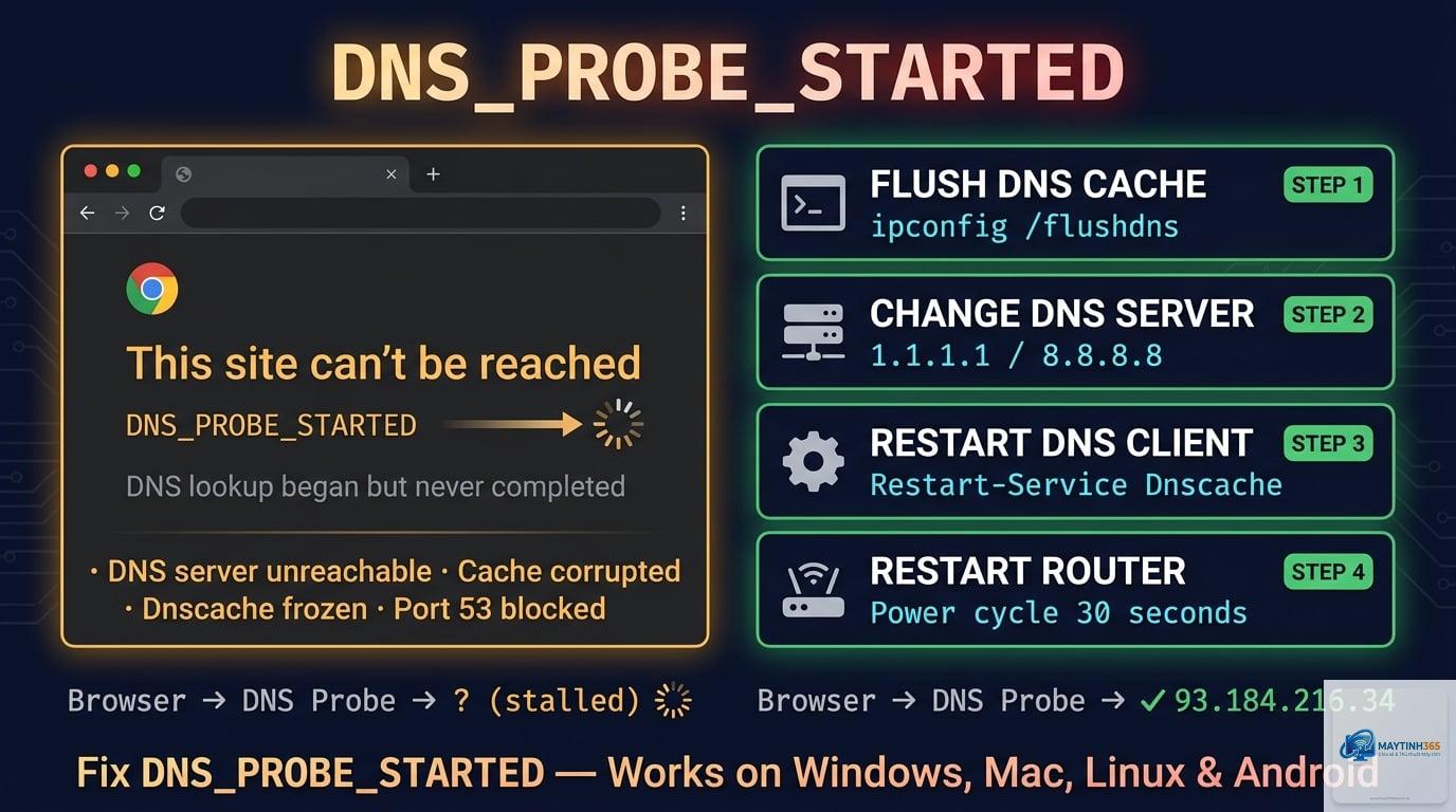 chrome bị lỗi dns cách khắc phục - Hình 5