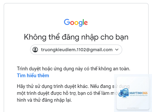chrome không đăng nhập được gmail