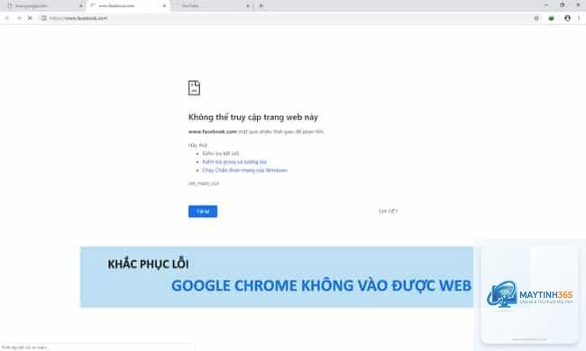 chrome không load được trang web