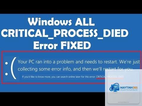 critical process died màn hình xanh - Hình 4