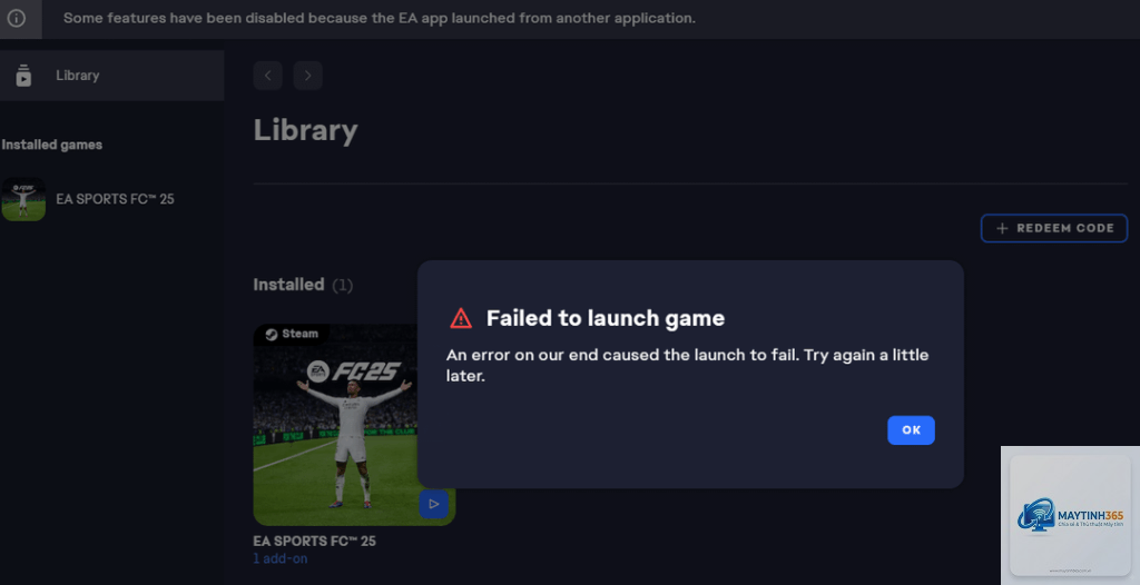 ea app bị crash