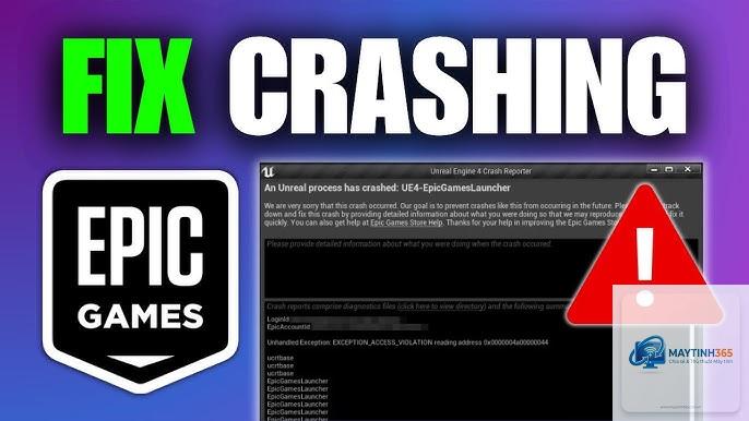 epic games bị crash