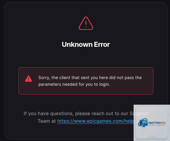 epic games bị lỗi login