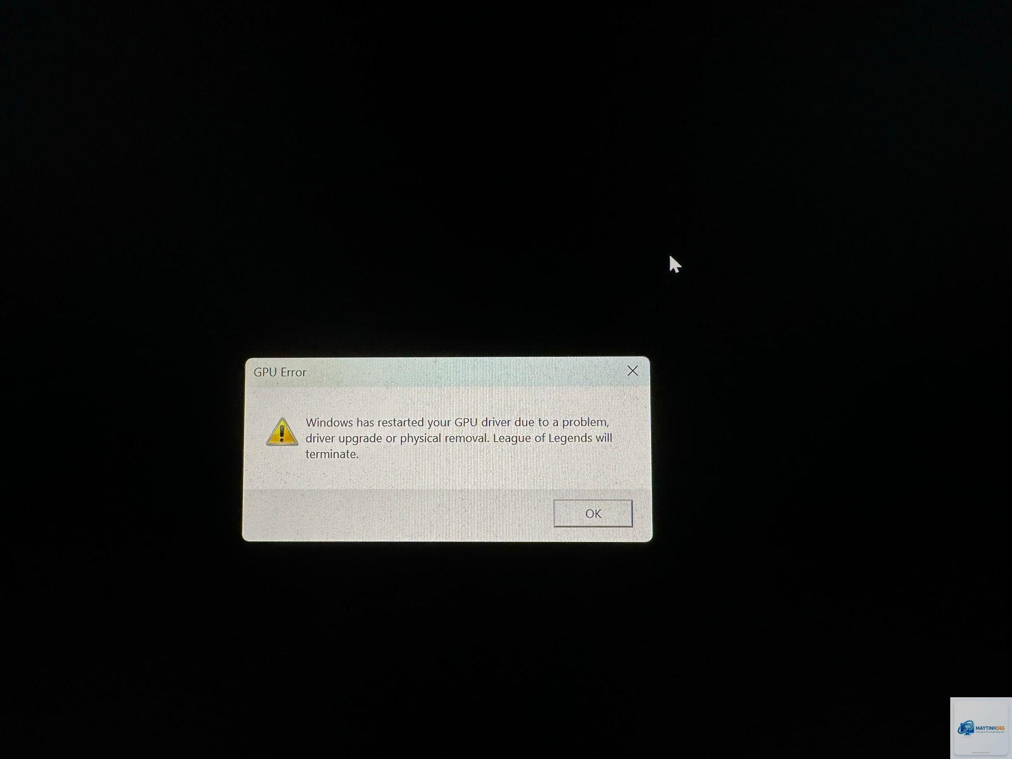 gpu driver bị crash liên tục - Hình 1